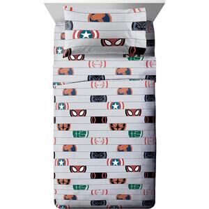 NEW Jay Franco Marvel Avengers  3 Piece Twin Size Sheet Set Spiderman Superhero